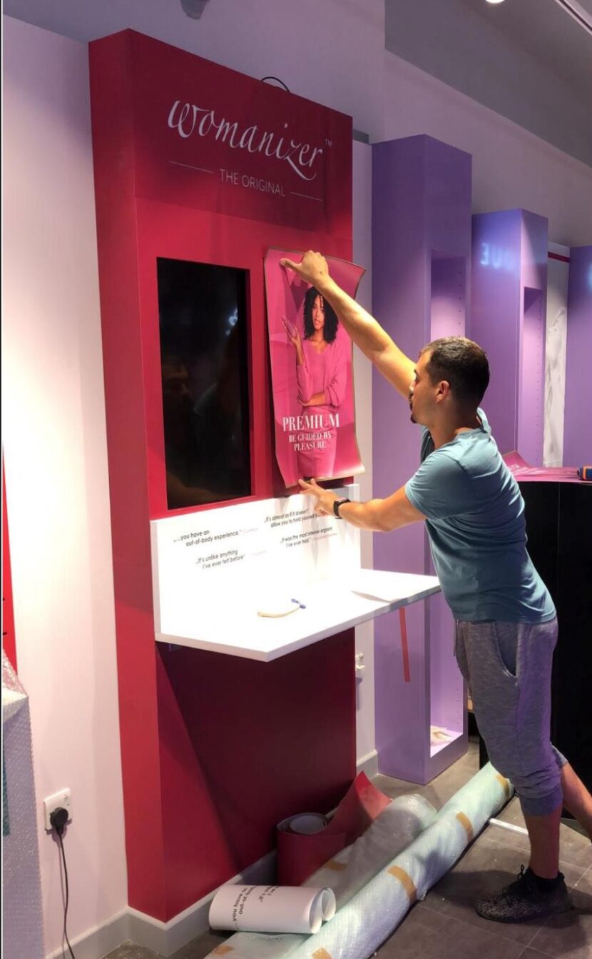Womanizer in-store slatwall